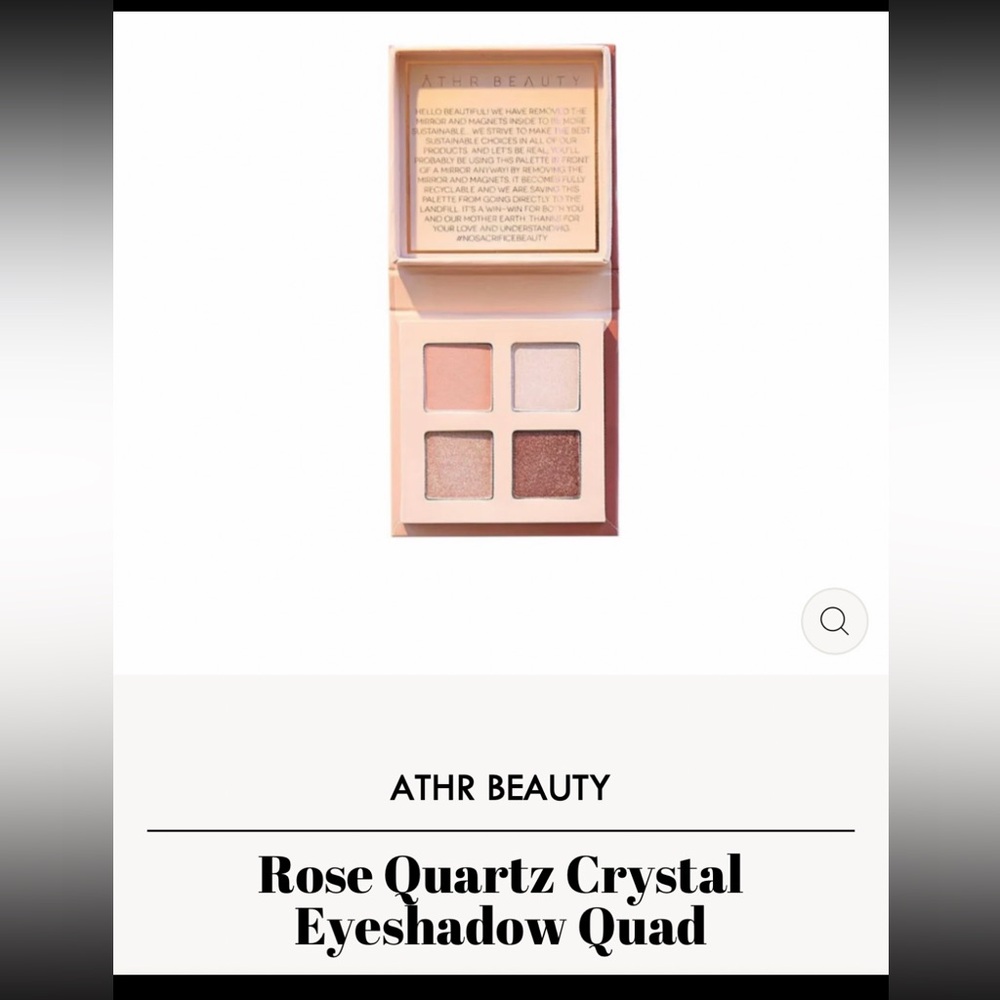ATHR Beauty-Rose Quartz Crystal Eyeshadow Quad-Never Used W/Box